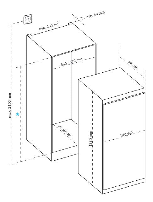 CM BUILT- IN REFRIGERATOR - CM 2400