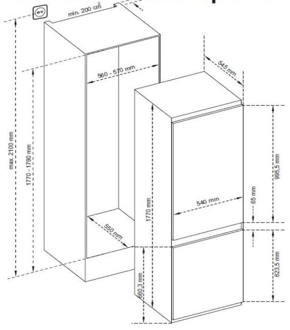 CM BUILT-IN REFRIGERATOR - 2761