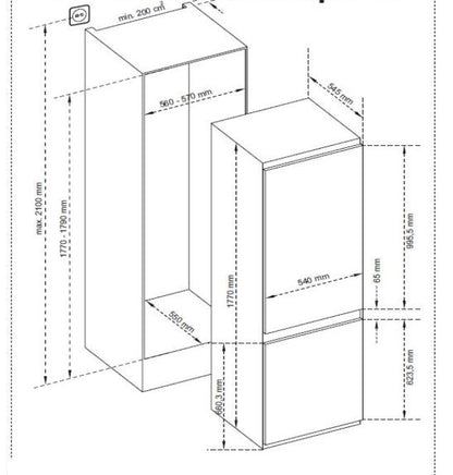 CM BUILT-IN REFRIGERATOR - 2791