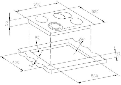 CM  VITROCERAMIC HOB 60 CM - DREAM 60