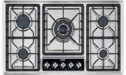 CM GAS HOB 90 CM - PANORAMIC INOX