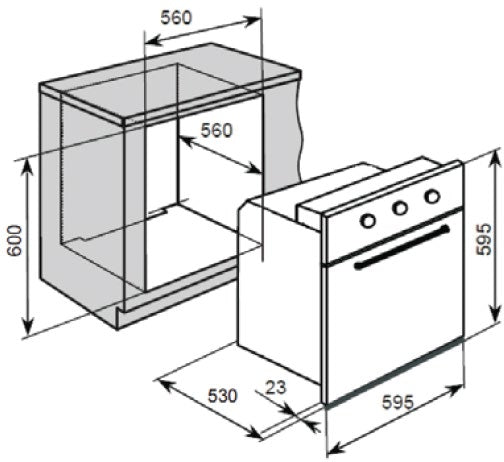 CM ELECTRIC OVEN 60 CM - SONG  INOX