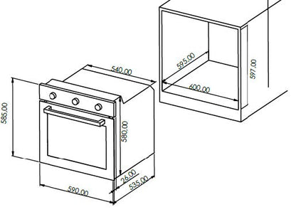 CM ELECTRIC OVEN 60 CM - NAPOLI MATTE