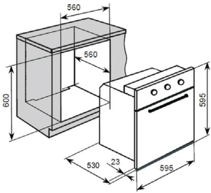 CM ELECTRIC OVEN 60 CM - LIVE PP INOX