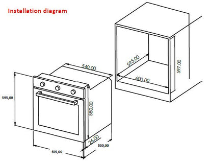 CM ELECTRIC OVEN 60 CM - ROCKY 60