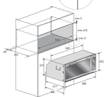 CM ELECTRIC OVEN 90 CM - SCREEN BLACK 100