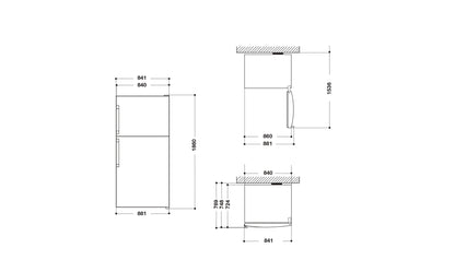 WHIRLPOOL FS DOUBLE DOOR REFRIGERATOR - W84TE 71 X AQUA EX