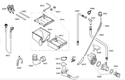 OULET HOSE FRONT LOAD WASHER DRYER BOSCH